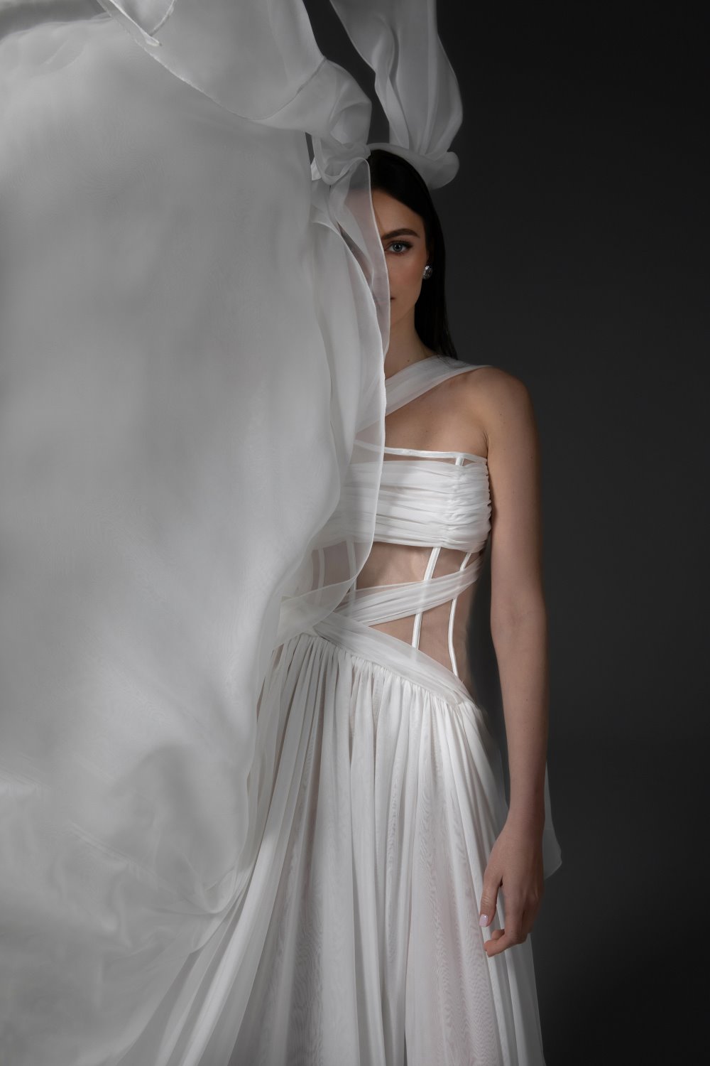 Lightweight Wedding Dress with a Sheer Corset