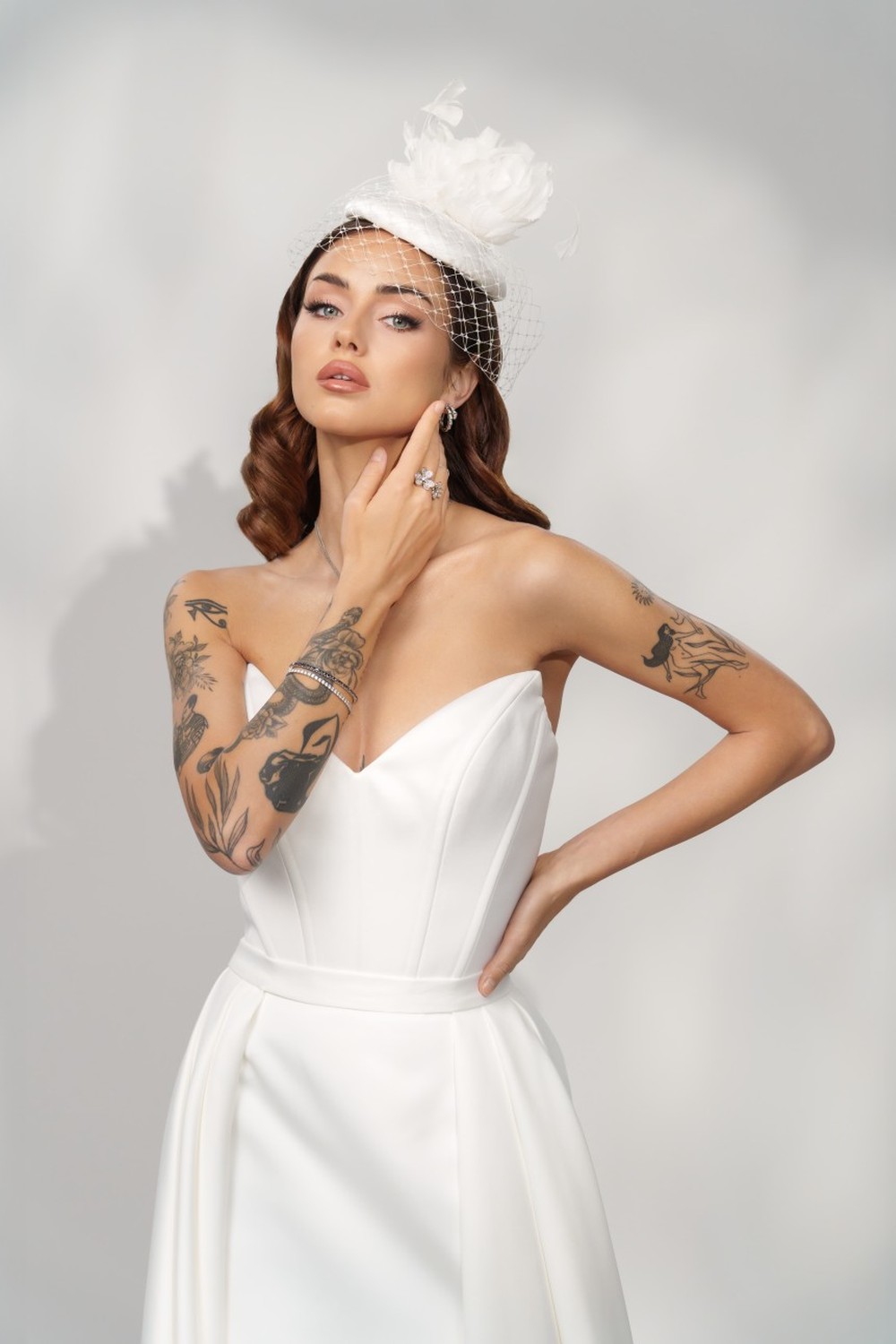 Modern Two-Piece Corset Wedding Dress