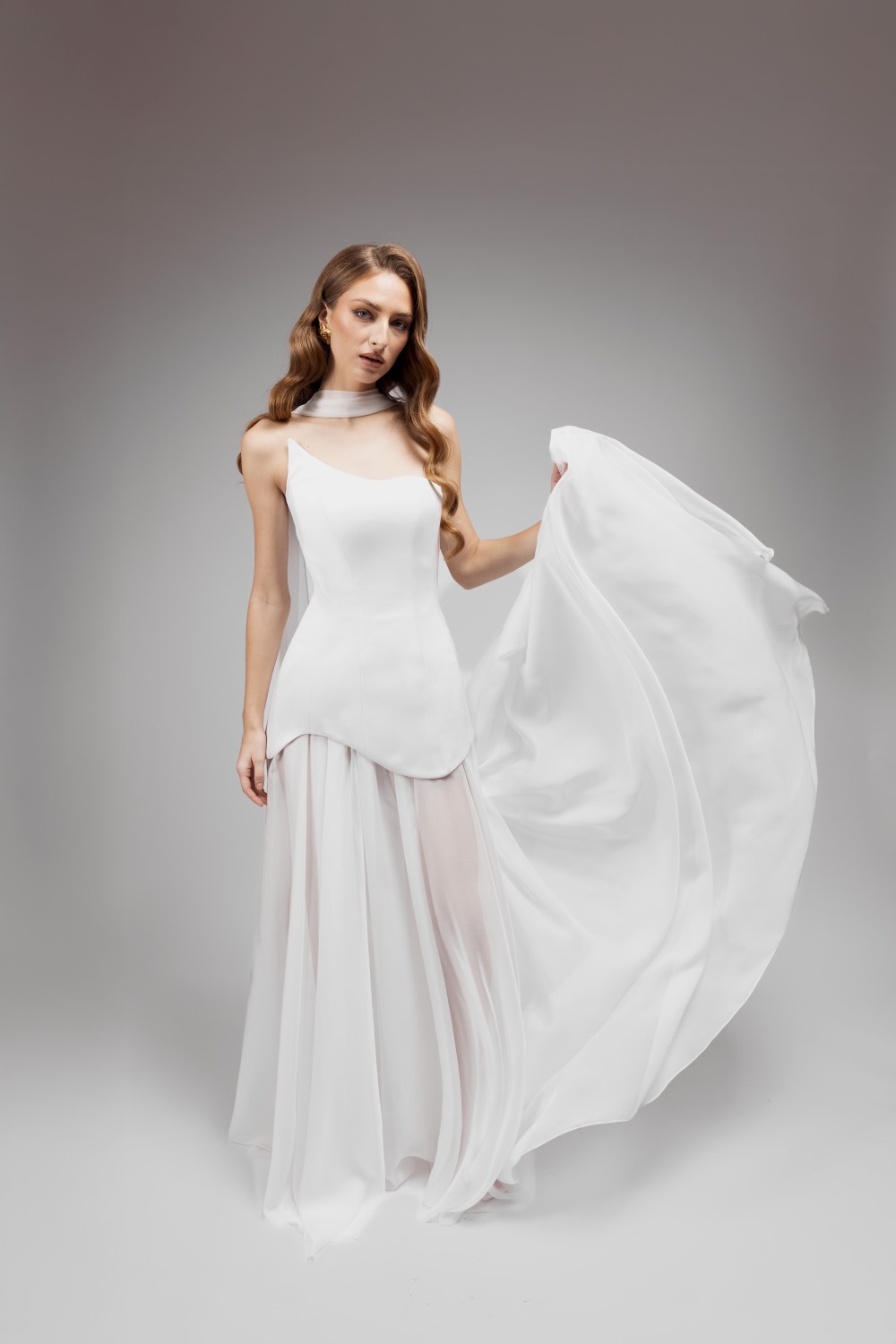 Modern Two-Piece Wedding Dress 2025