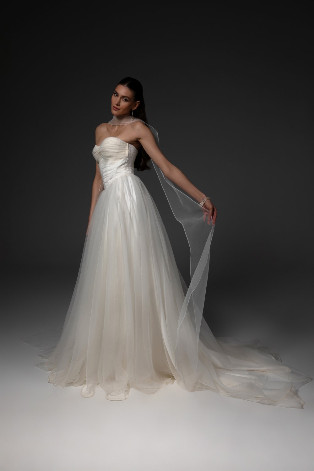 Romantic Wedding Dress Made of Sheer Lightweight Fabric