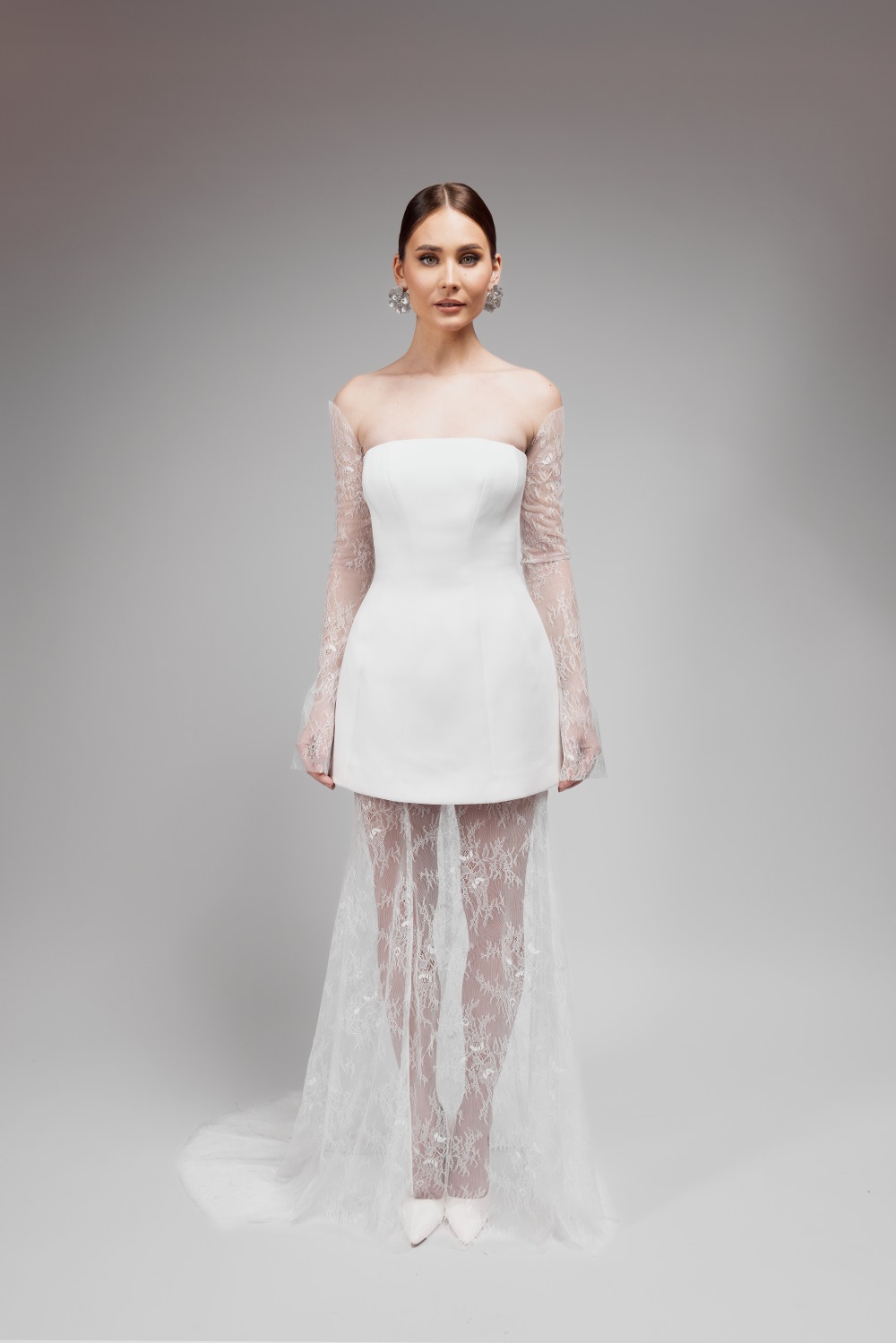 Short Minimalist Convertible Wedding Dress 2025