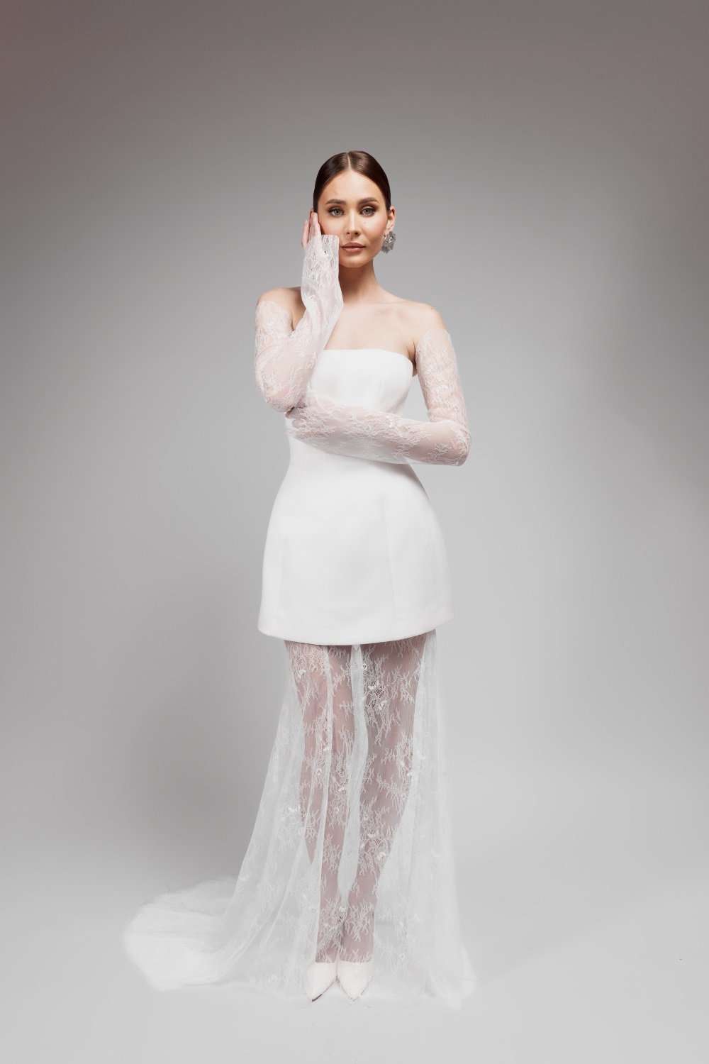 Short Minimalist Convertible Wedding Dress 2025